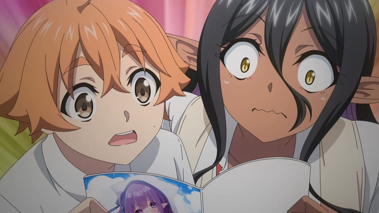 Hinata and Mariabelle check Sakura's illustrations (Image via Studio Elias)